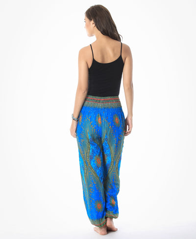 Blue Turquoises Peacock Pants Boho style