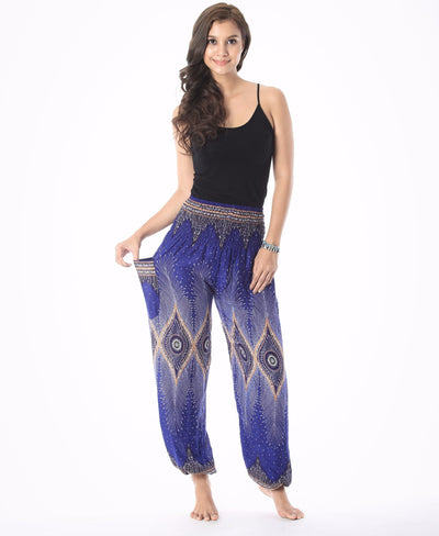 Blue Peacock Pants Boho style