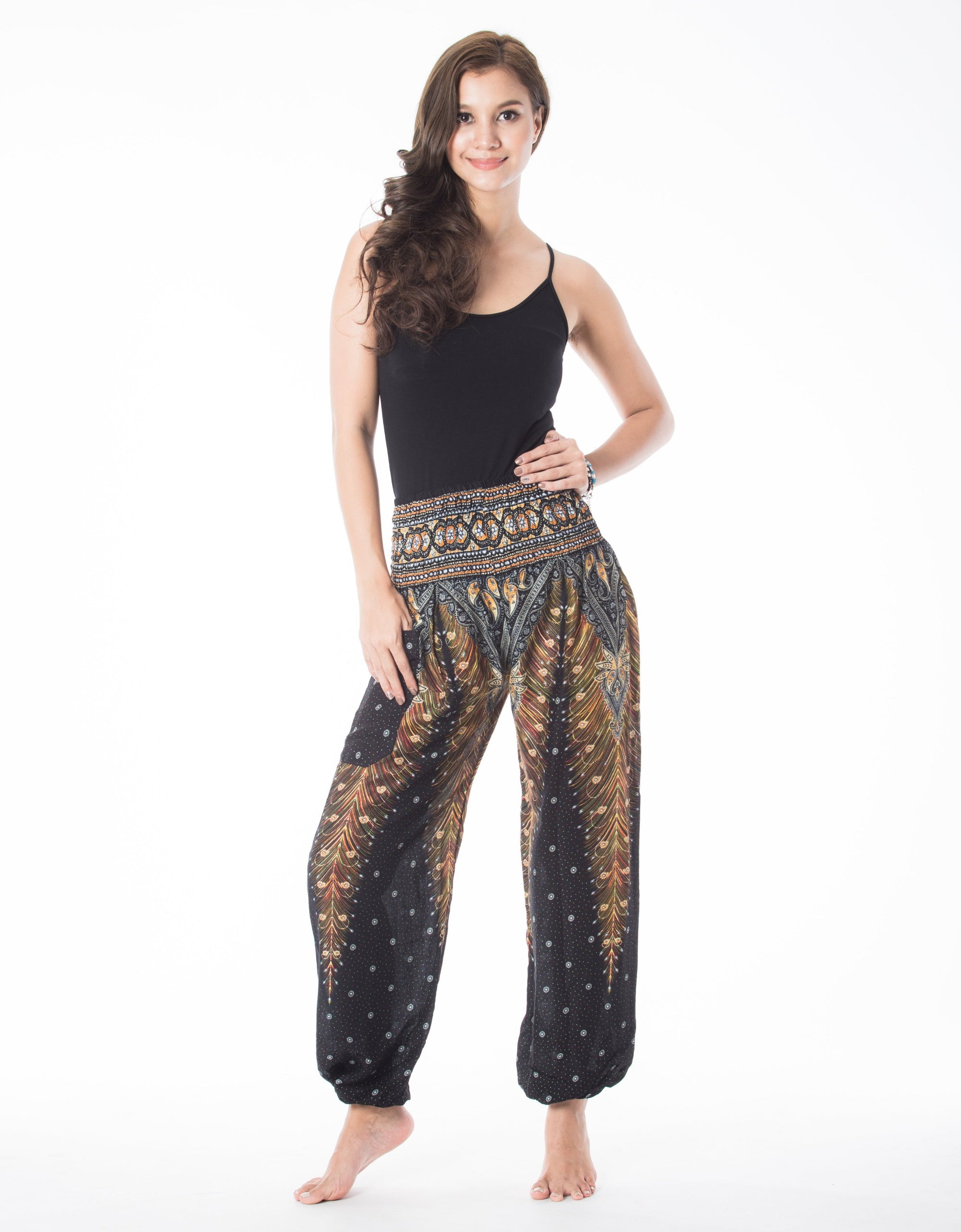 Free Give away Black Peacock Pants Boho Style