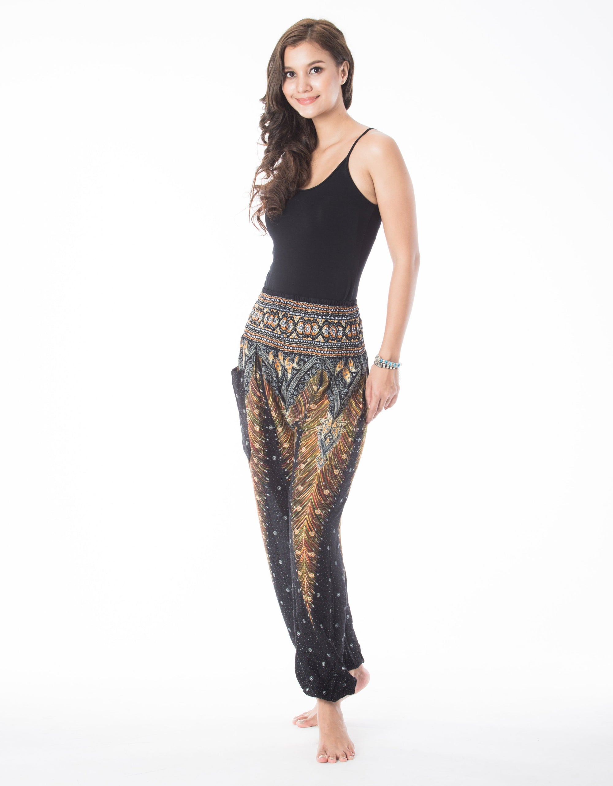 Free Give away Black Peacock Pants Boho Style