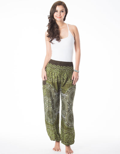 Green Mandala Pants boho style