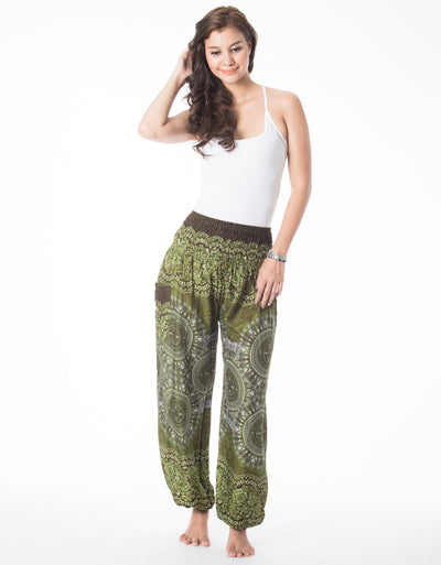 Green Mandala Pants boho style