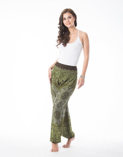 Green Mandala Pants boho style