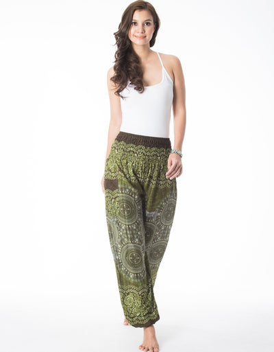 Green Mandala Pants boho style
