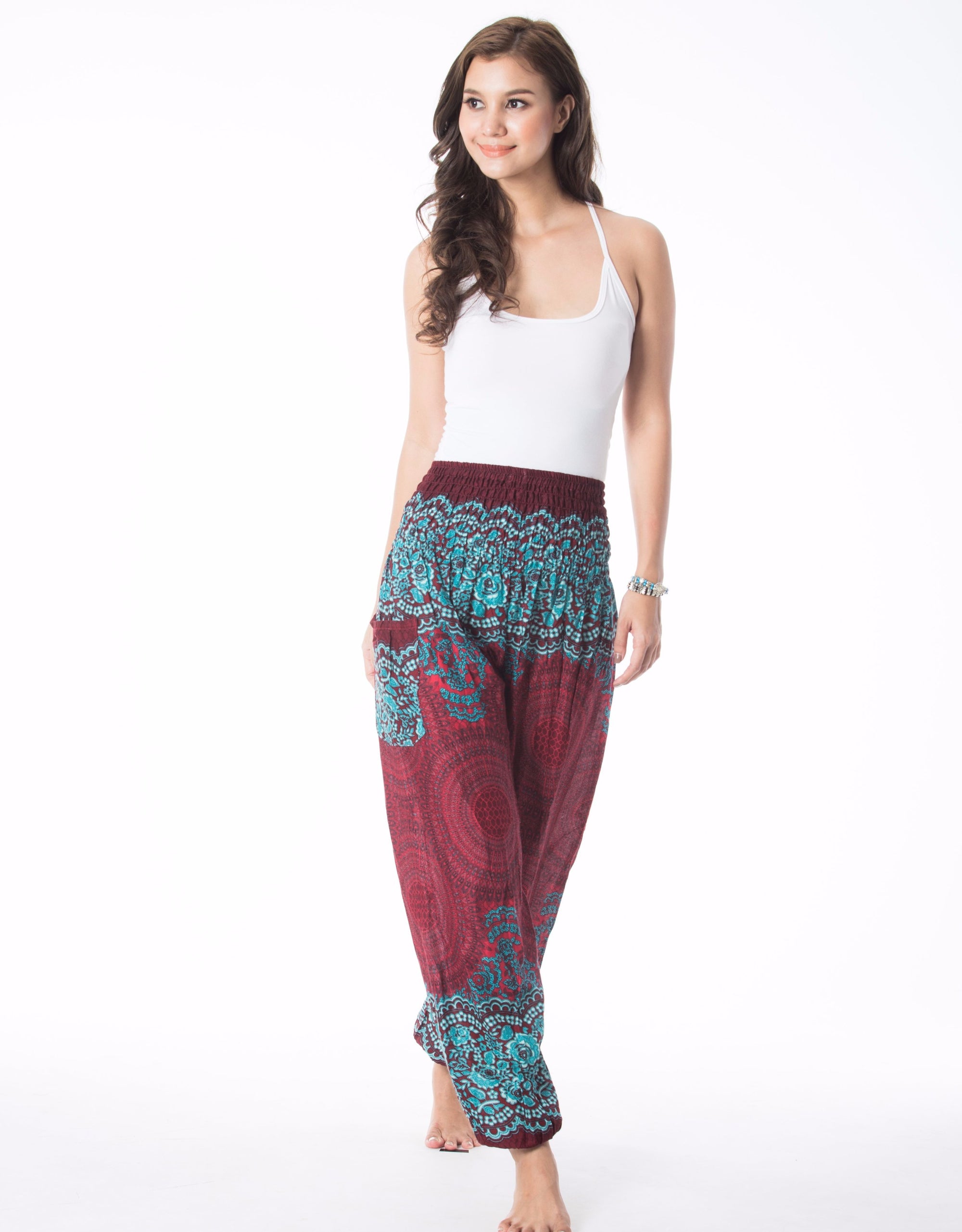 Red Mandala Pants boho style
