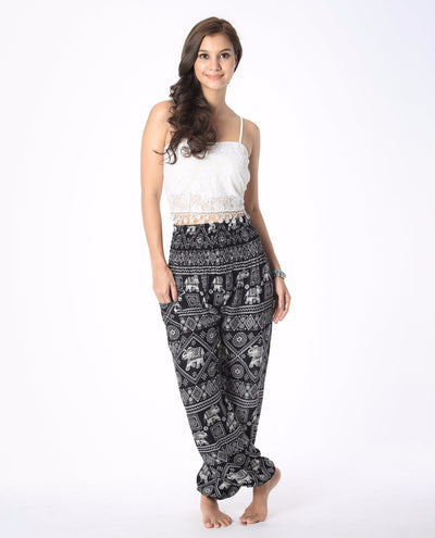 Black Elephant Pants Boho Style