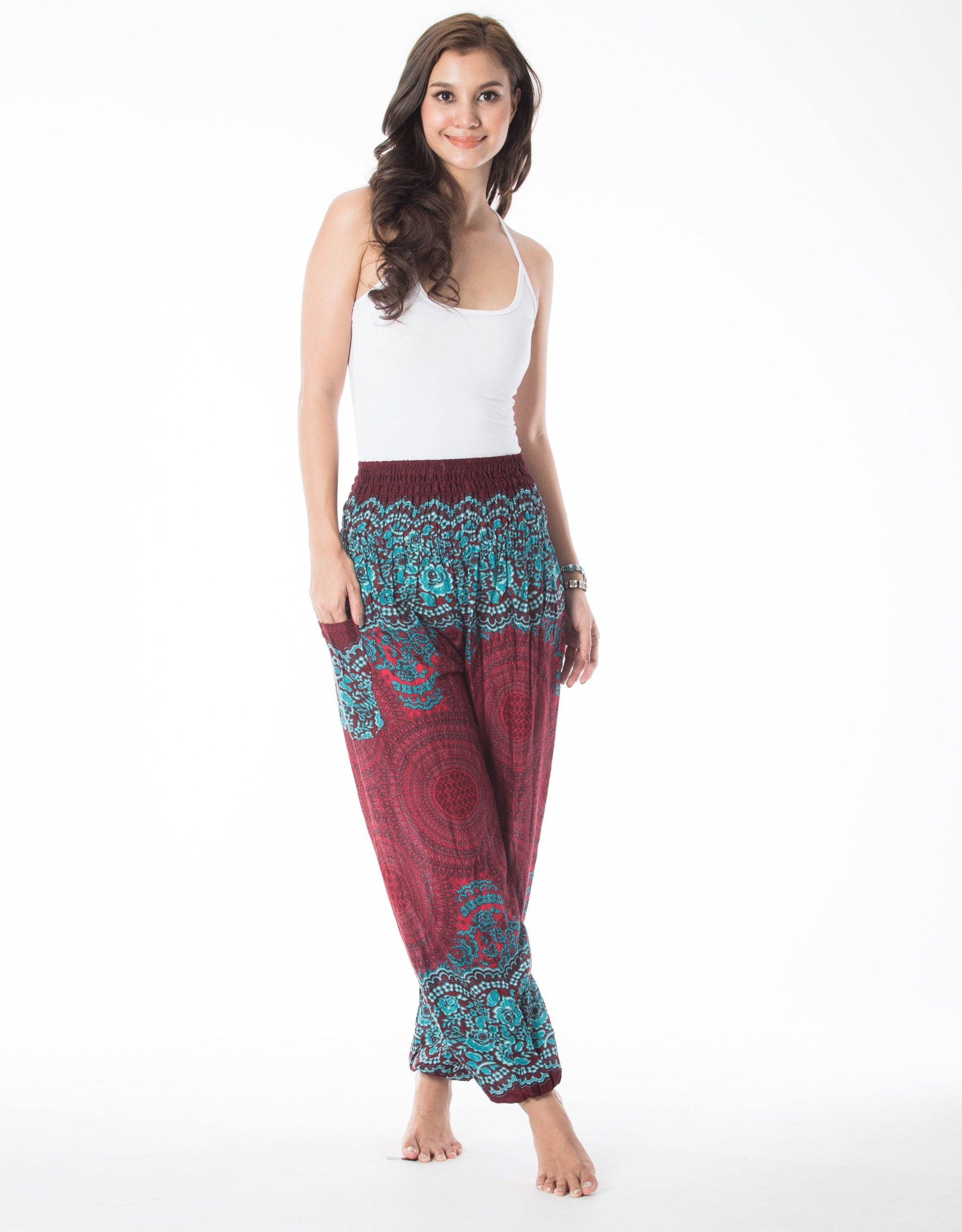 Red Mandala Pants boho style